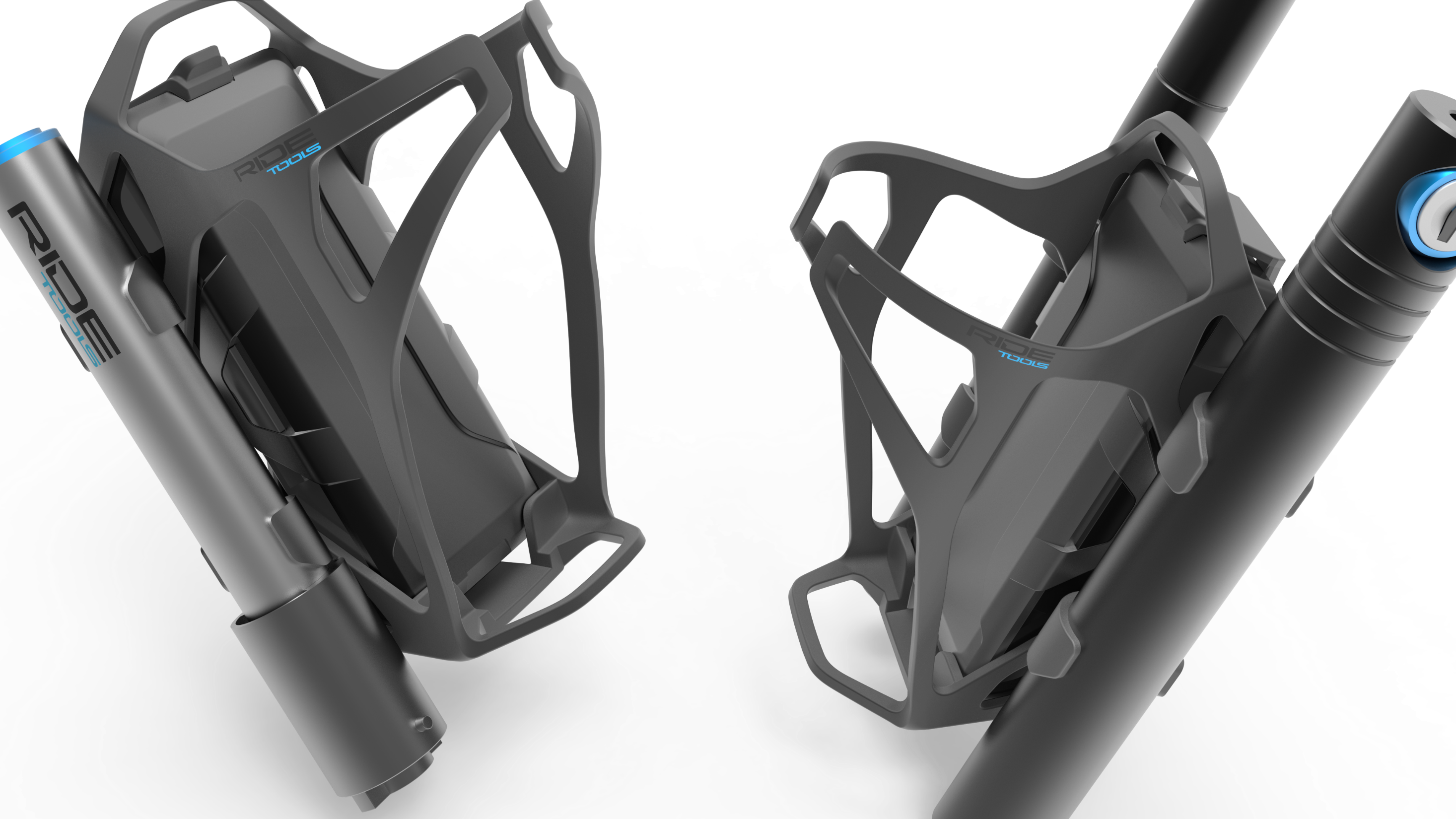 Bottle cache system mounted on a frame